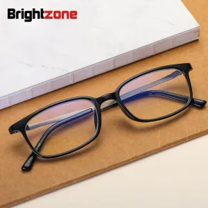 Brightzone Men's Full Rim Square Tr 90 Alloy Presbyopic Reading Glasses 1608