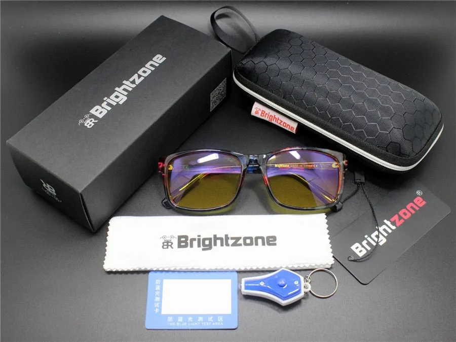 Brightzone Men's Full Rim Square Tr 90 Titanium Eyeglasses 6913