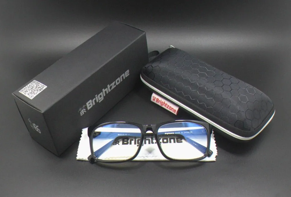 Brightzone Men's Full Rim Square Tr 90 Titanium Eyeglasses 6913