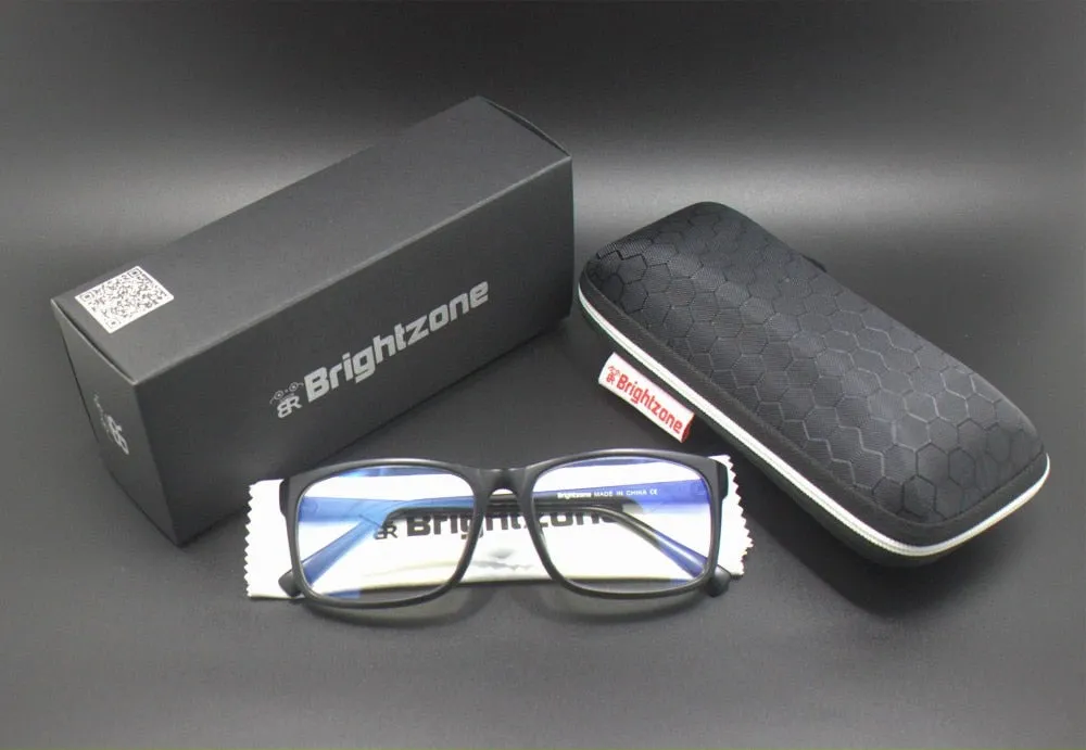 Brightzone Men's Full Rim Square Tr 90 Titanium Eyeglasses 6913