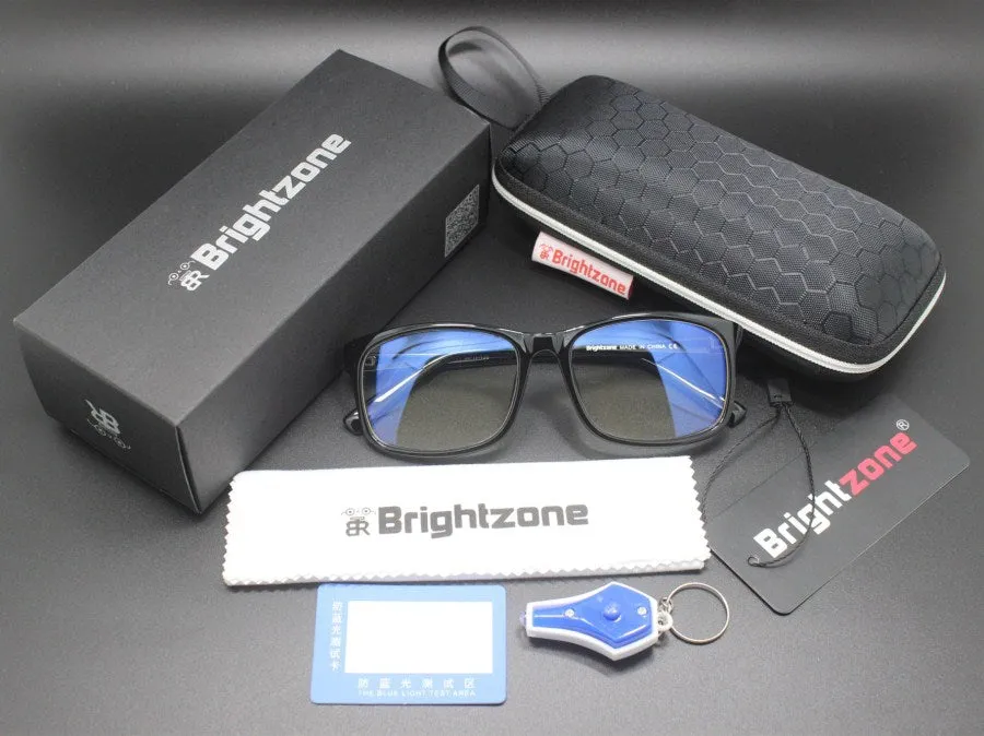 Brightzone Men's Full Rim Square Tr 90 Titanium Eyeglasses 6913