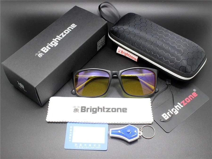 Brightzone Men's Full Rim Square Tr 90 Titanium Eyeglasses 6913