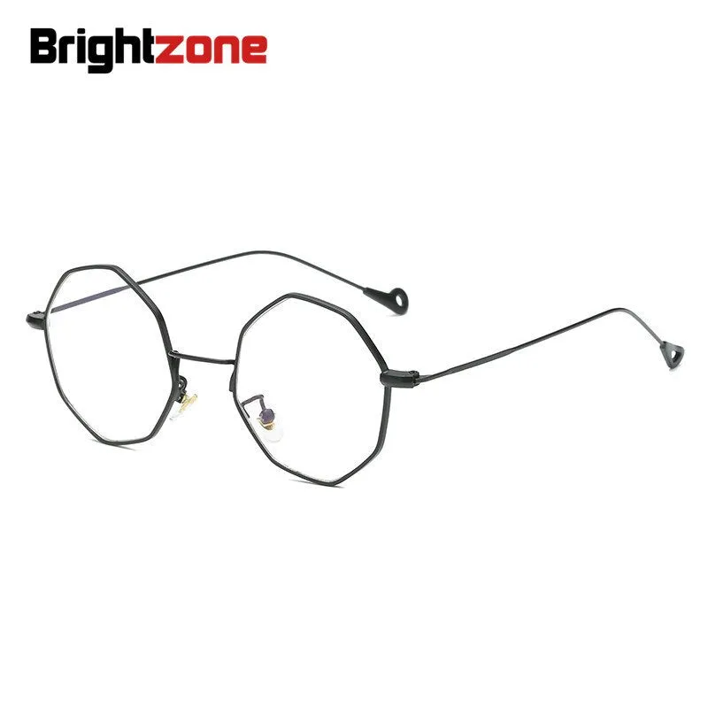 Brightzone Unisex Eyeglasses Full Rim Irregular Round Alloy