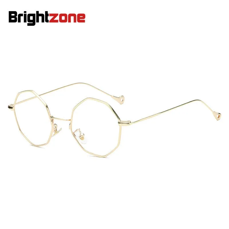 Brightzone Unisex Eyeglasses Full Rim Irregular Round Alloy