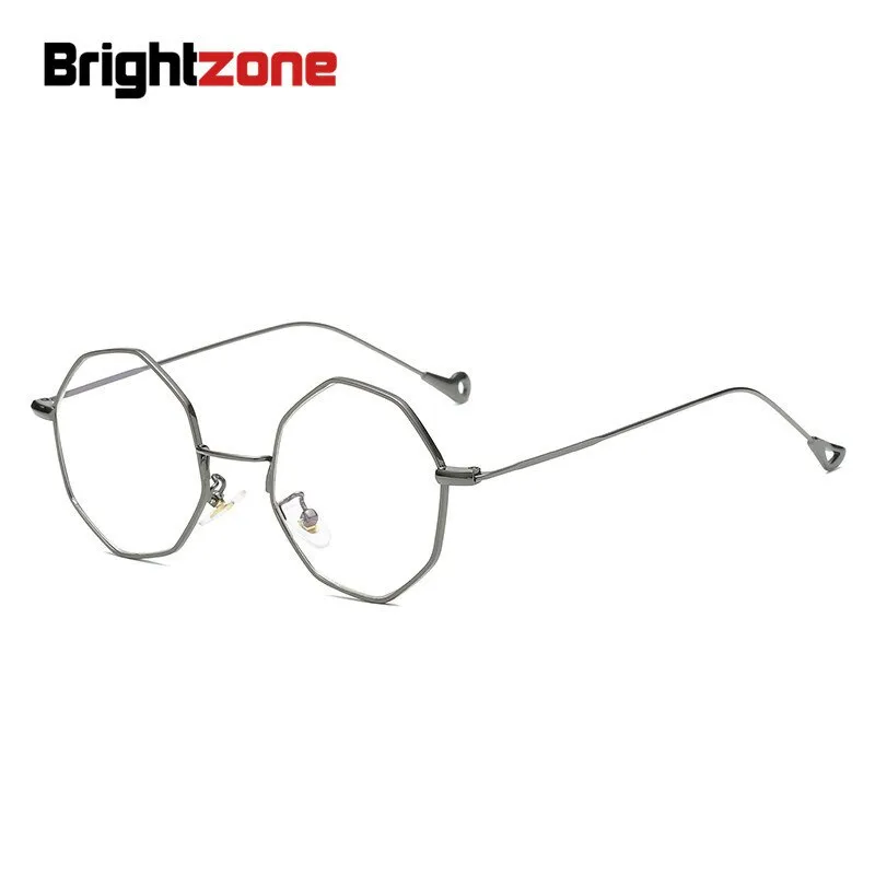 Brightzone Unisex Eyeglasses Full Rim Irregular Round Alloy