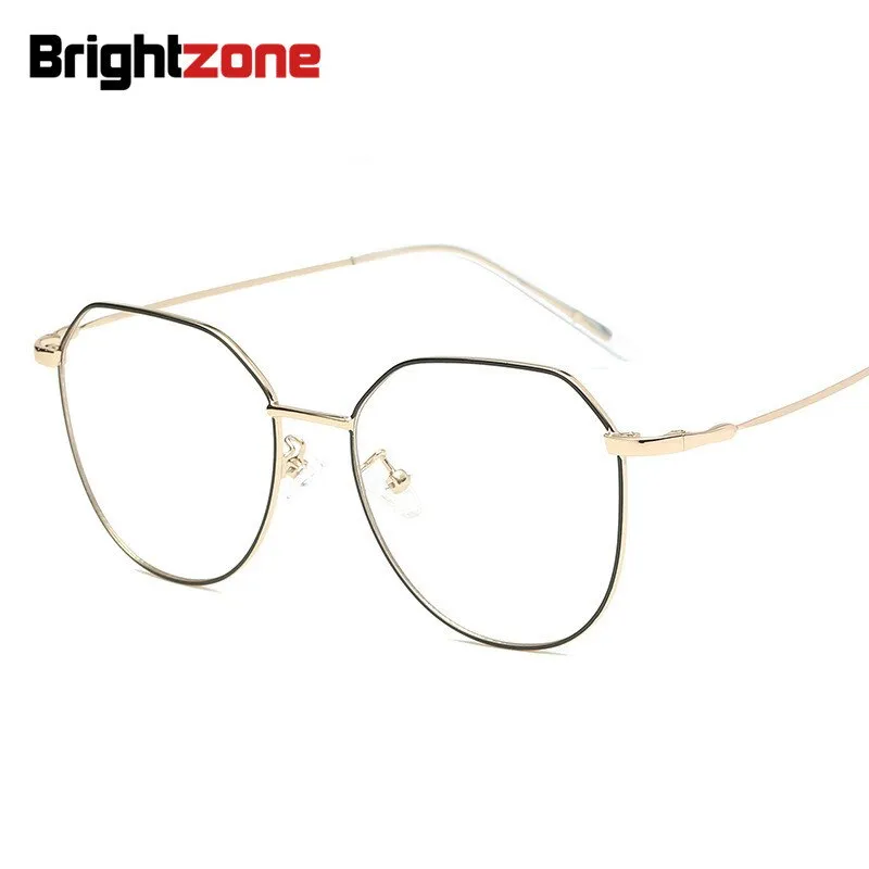 Brightzone Unisex Eyeglasses Full Rim Oval Alloy 1501