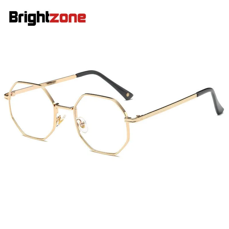 Brightzone Unisex Eyeglasses Full Rim Polygon Alloy