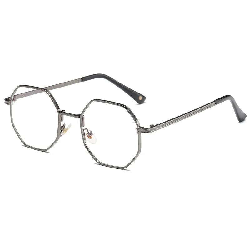 Brightzone Unisex Eyeglasses Full Rim Polygon Alloy