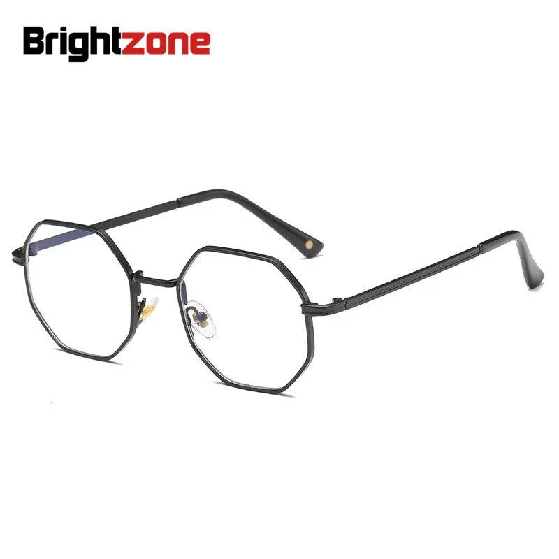 Brightzone Unisex Eyeglasses Full Rim Polygon Alloy