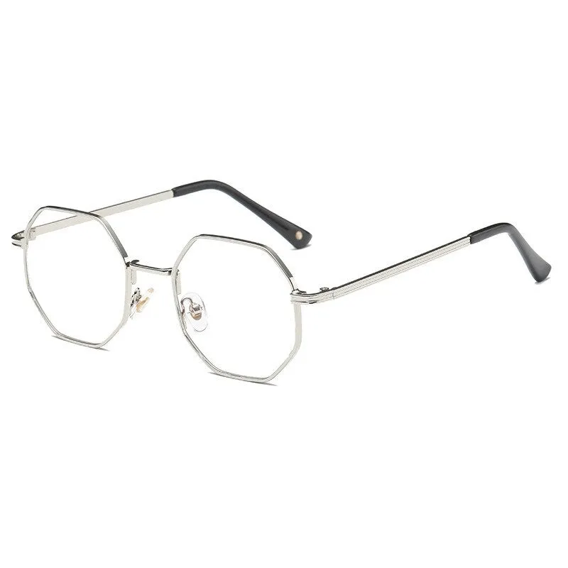 Brightzone Unisex Eyeglasses Full Rim Polygon Alloy