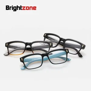 Brightzone Unisex Full Rim Rectangle Acetate Eyeglasses 8084