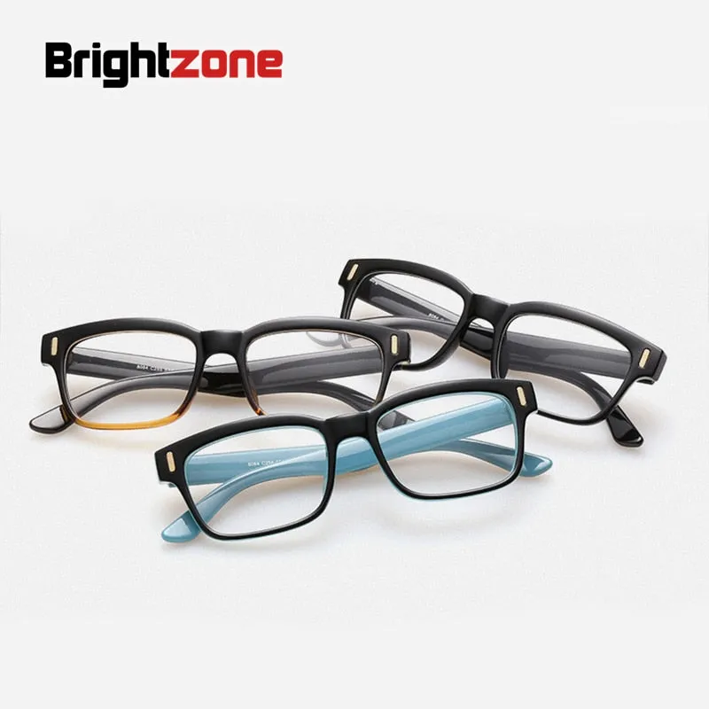 Brightzone Unisex Full Rim Rectangle Acetate Eyeglasses 8084