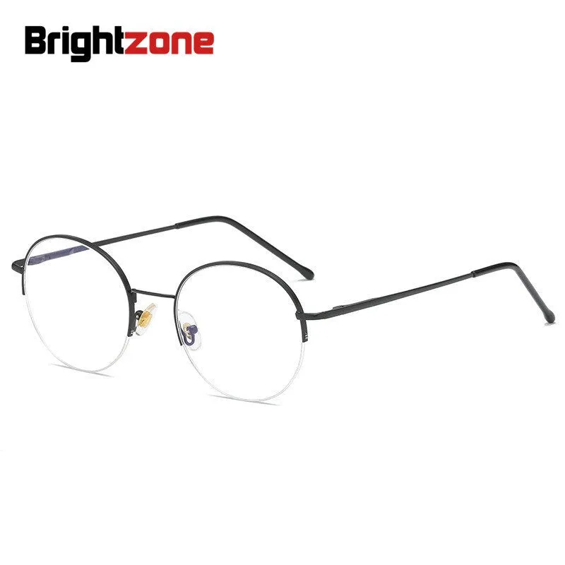 Brightzone Unisex Full Rim Round Acetate Alloy Eyeglasses