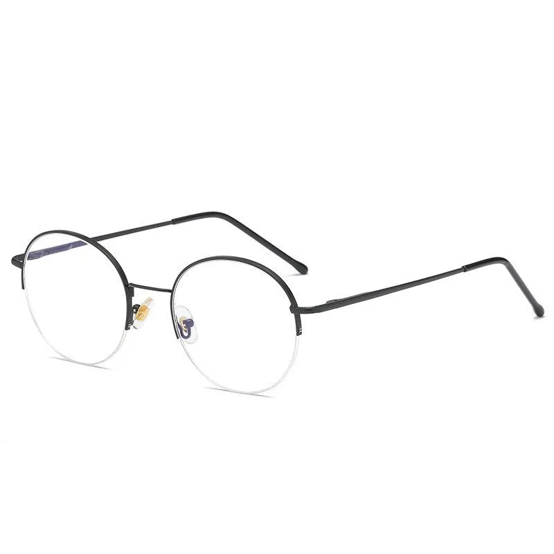 Brightzone Unisex Full Rim Round Acetate Alloy Eyeglasses