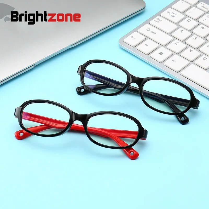 Brightzone Unisex Full Rim Square Children's Eyeglasses Silica Gel