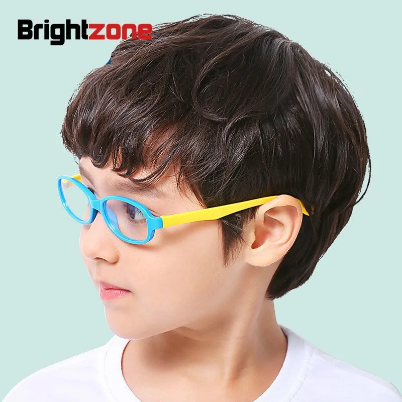 Brightzone Unisex Full Rim Square Children's Eyeglasses Silica Gel