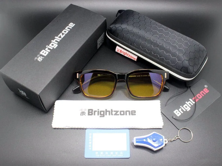 Brightzone Unisex Full Rim Square Tr 90 Gaming Eyeglasses 22h