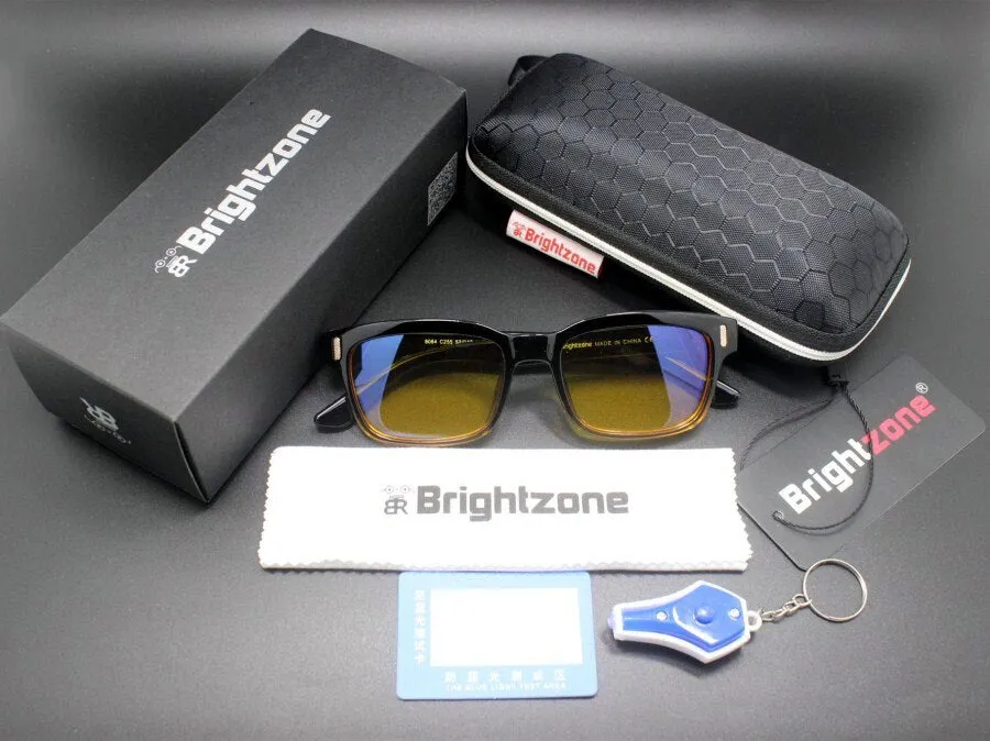 Brightzone Unisex Full Rim Square Tr 90 Gaming Eyeglasses 22h