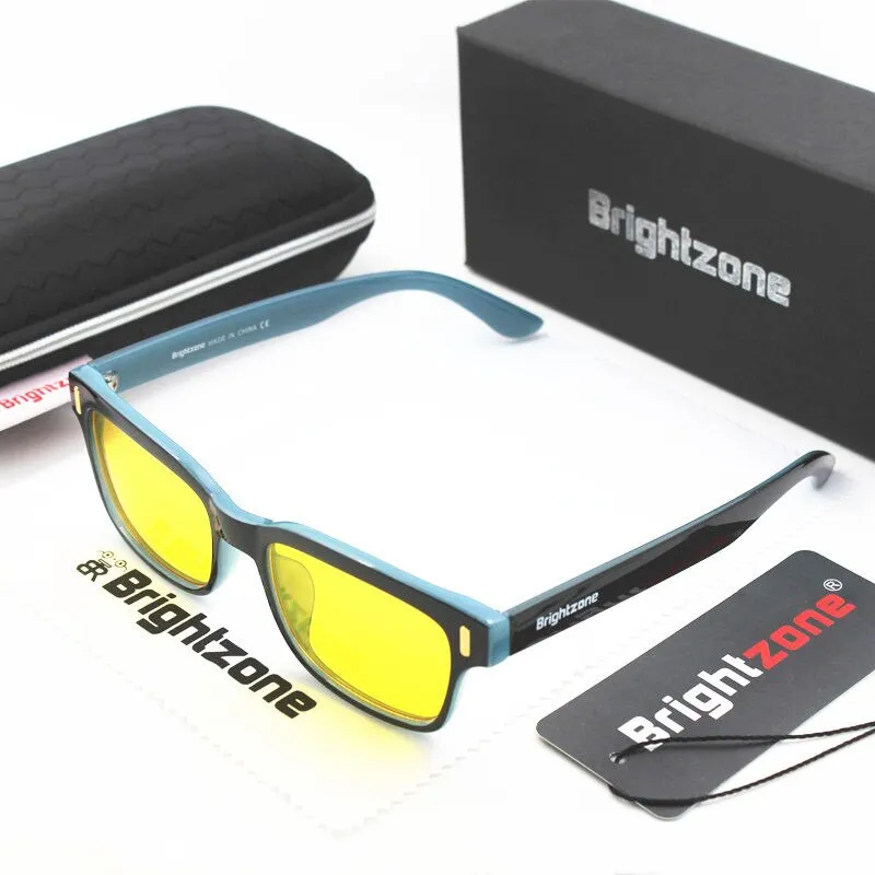 Brightzone Unisex Full Rim Square Tr 90 Gaming Eyeglasses 22j