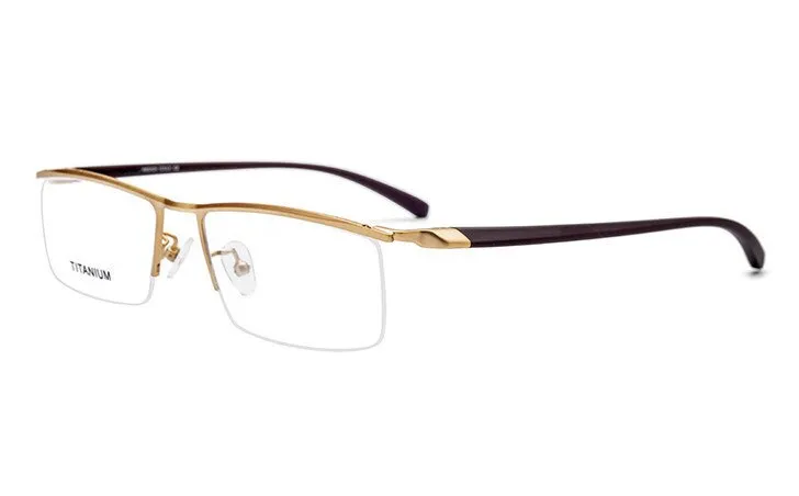 Brightzone Unisex Semi Rim Square Titanium Tr 90 Eyeglasses 8332