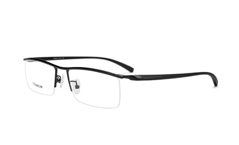 Brightzone Unisex Semi Rim Square Titanium Tr 90 Eyeglasses 8332