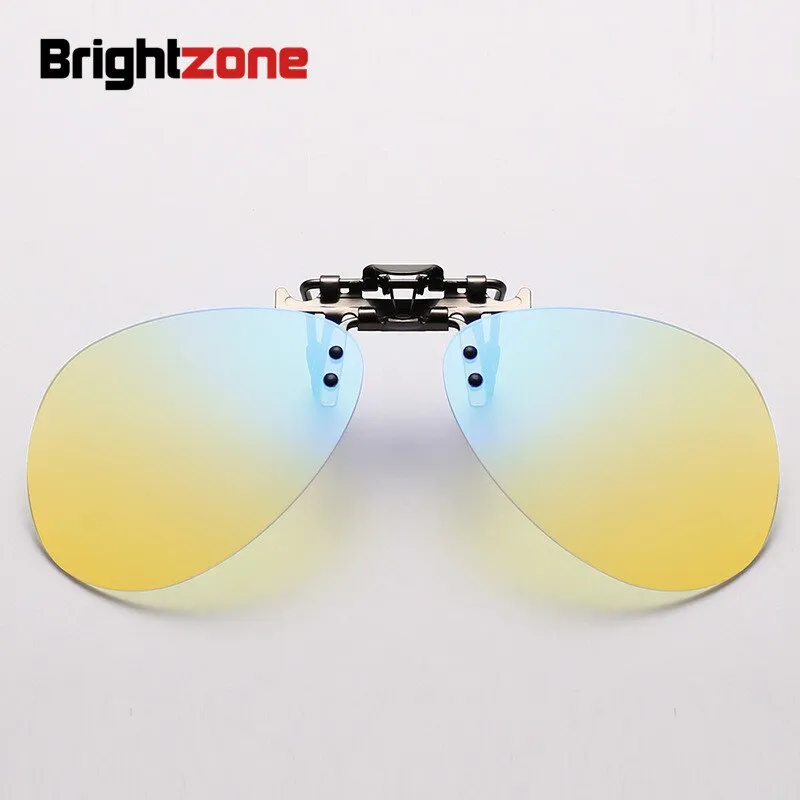 Brightzone Unisex Square Clip On Sunglasses Uv400  Hmc