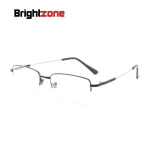 Brightzone Unisex Square Eyeglasses Semi Rim Alloy B8519