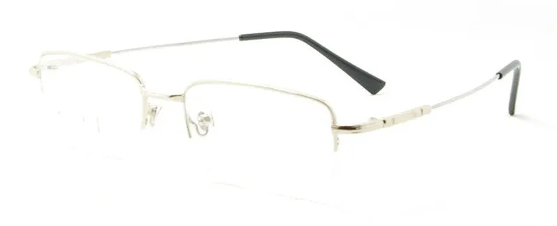 Brightzone Unisex Square Eyeglasses Semi Rim Alloy B8519