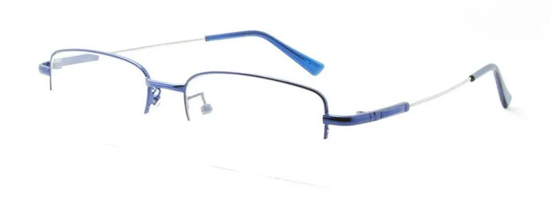 Brightzone Unisex Square Eyeglasses Semi Rim Alloy B8519