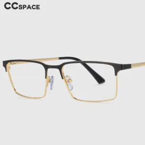 CCspace Men's Full Rim Square Alloy Frame Eyeglasses 53946