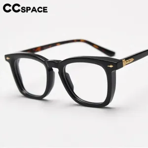 CCspace Unisex Full Rim Big Square Acetate Eyeglasses 57347