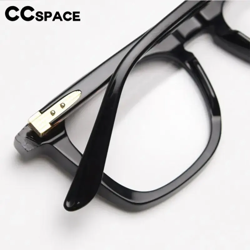 CCspace Unisex Full Rim Big Square Acetate Eyeglasses 57347