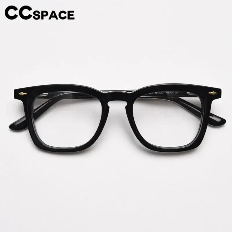 CCspace Unisex Full Rim Big Square Acetate Eyeglasses 57347