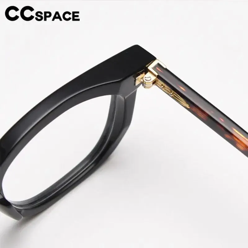 CCspace Unisex Full Rim Big Square Acetate Eyeglasses 57347