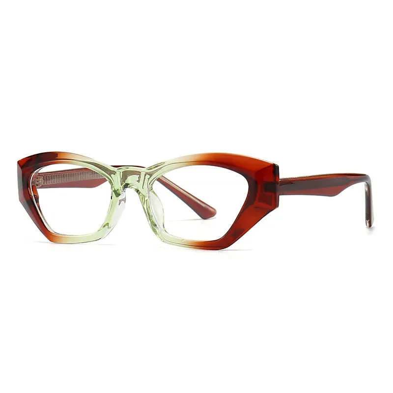 CCspace Unisex Full Rim Cat Eye Tr 90 Titanium Eyeglasses 56842