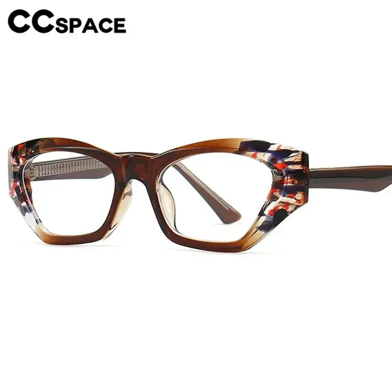 CCspace Unisex Full Rim Cat Eye Tr 90 Titanium Eyeglasses 56842