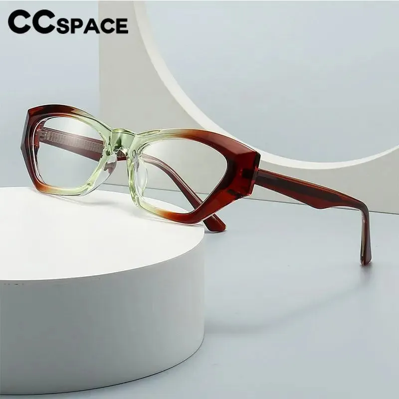 CCspace Unisex Full Rim Cat Eye Tr 90 Titanium Eyeglasses 56842