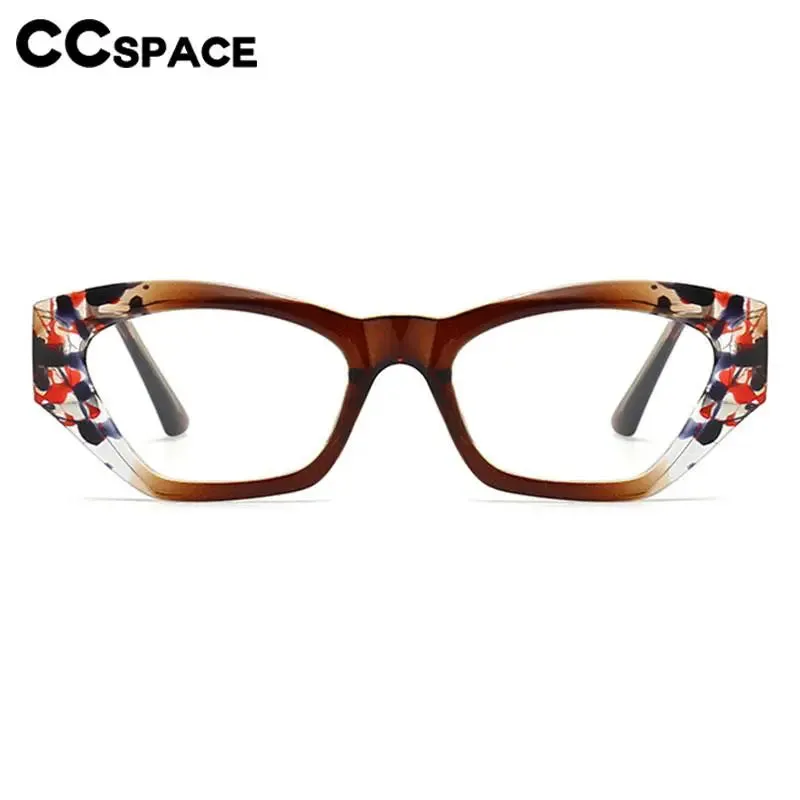 CCspace Unisex Full Rim Cat Eye Tr 90 Titanium Eyeglasses 56842