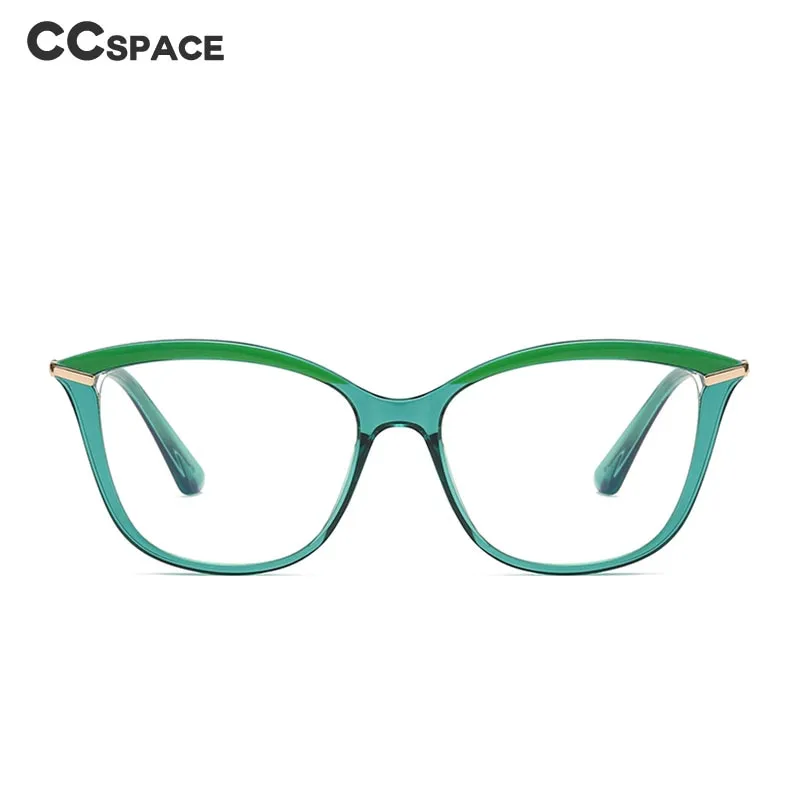 CCspace Unisex Full Rim Cat Eye Tr 90 Titanium Frame Eyeglasses 46911