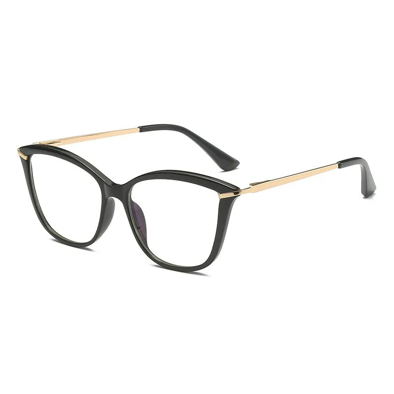 CCspace Unisex Full Rim Cat Eye Tr 90 Titanium Frame Eyeglasses 46911