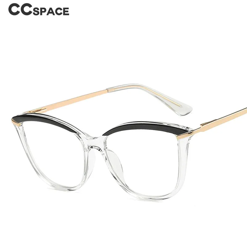 CCspace Unisex Full Rim Cat Eye Tr 90 Titanium Frame Eyeglasses 46911