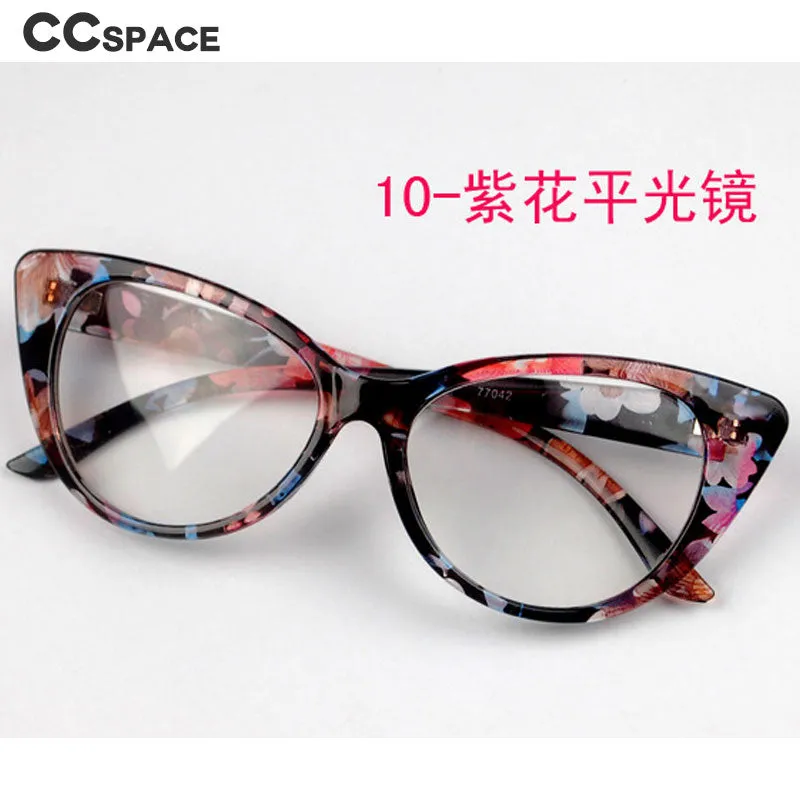 CCspace Unisex Full Rim Cat Eye Tr 90 Titanium Frame Eyeglasses 49197