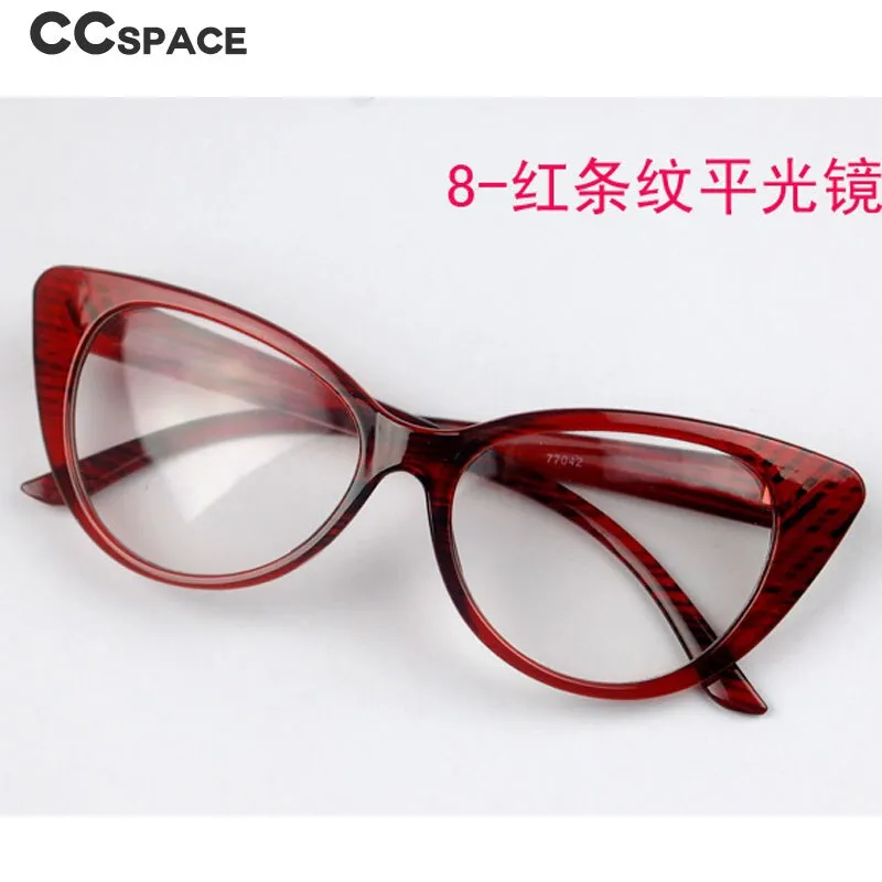 CCspace Unisex Full Rim Cat Eye Tr 90 Titanium Frame Eyeglasses 49197