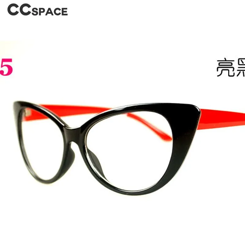 CCspace Unisex Full Rim Cat Eye Tr 90 Titanium Frame Eyeglasses 49197