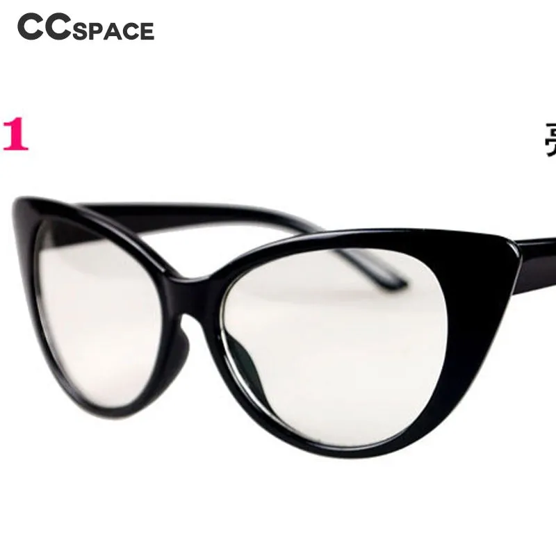 CCspace Unisex Full Rim Cat Eye Tr 90 Titanium Frame Eyeglasses 49197