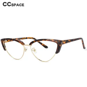 CCspace Unisex Full Rim Cat Eye Tr 90 Titanium Frame Eyeglasses 53840