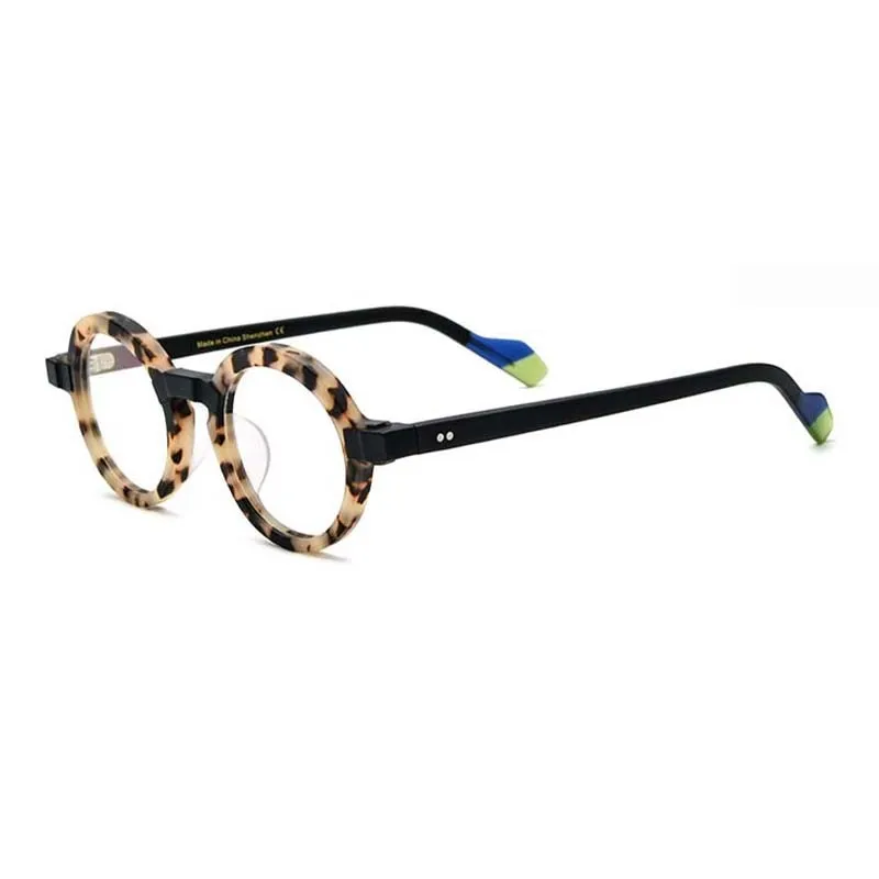 CCspace Unisex Full Rim Irregular Round Acetate Eyeglasses 54704