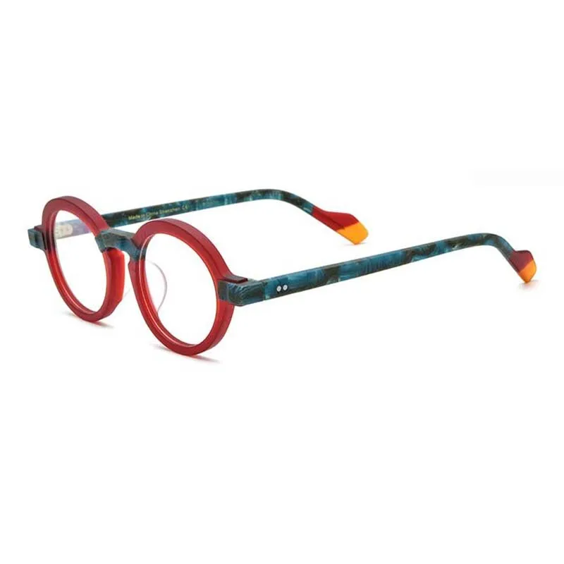 CCspace Unisex Full Rim Irregular Round Acetate Eyeglasses 54704