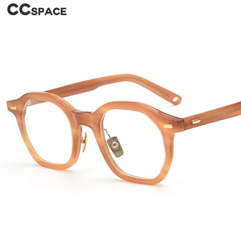 CCspace Unisex Full Rim Irregular Square Acetate Eyeglasses 53311