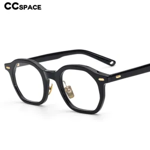 CCspace Unisex Full Rim Irregular Square Acetate Eyeglasses 53311